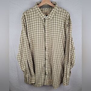 Life Is Good Four Season Button Up Plaid‎ Men's XXL